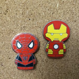 Spider Man & Iron Man Pins